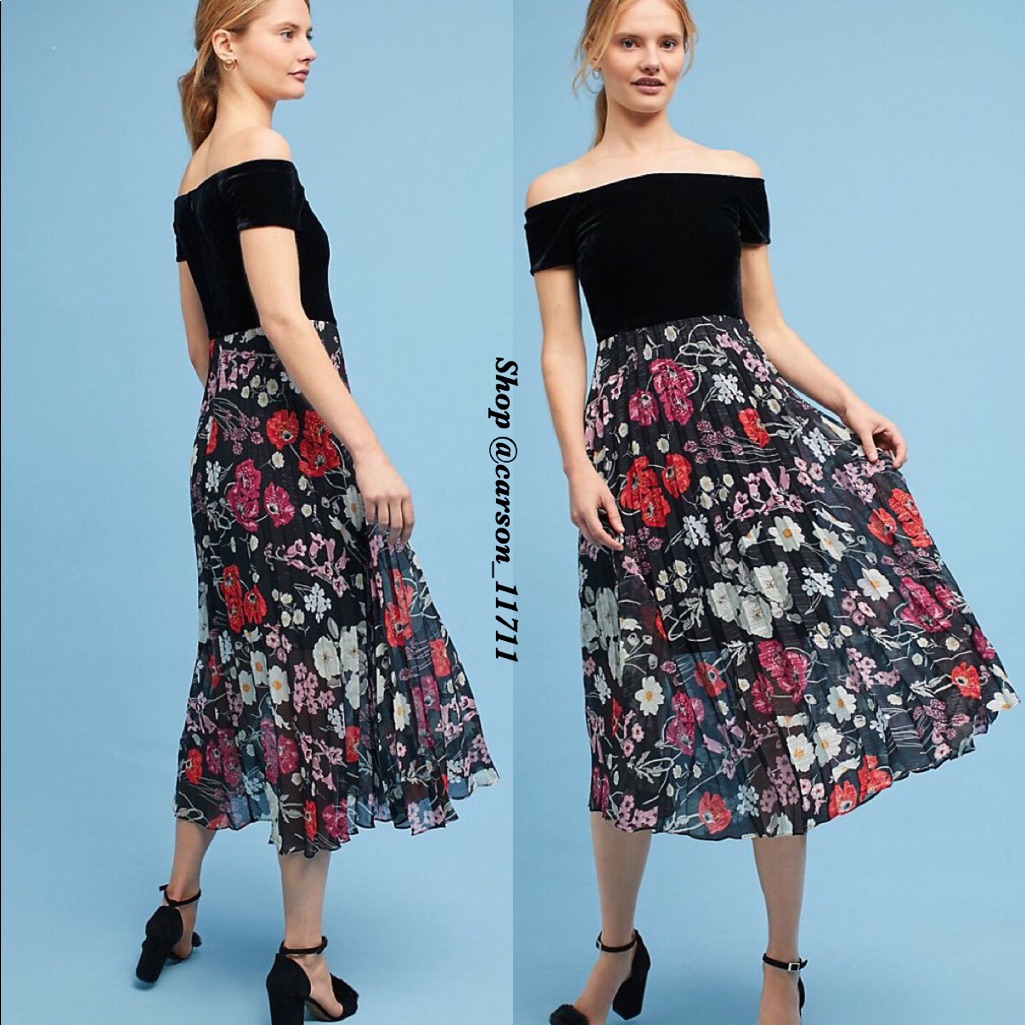 Nwt Anthropologie Lorina Off The Shoulder Dress 2